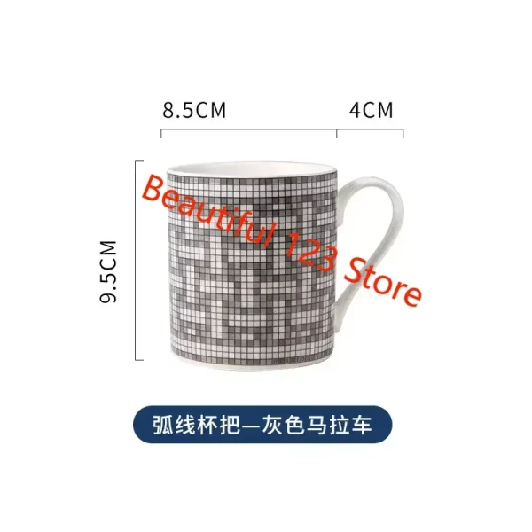 Creative Mug Men's and Women's Ceramic Cup Household Student Couple Milk Coffee Cup Large Capacity Mug 1