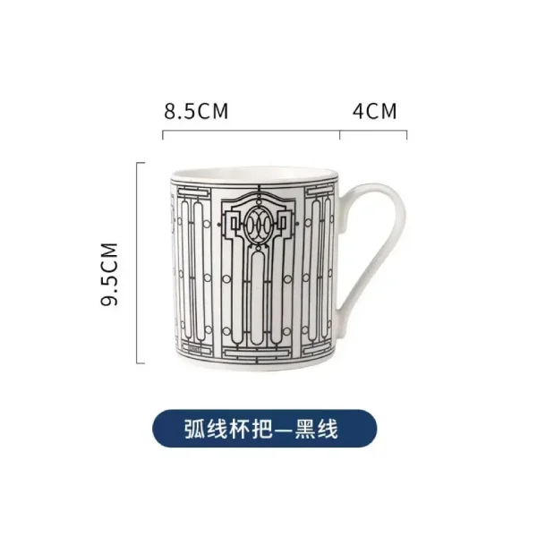 Creative Mug Men's and Women's Ceramic Cup Household Student Couple Milk Coffee Cup Large Capacity Mug 2