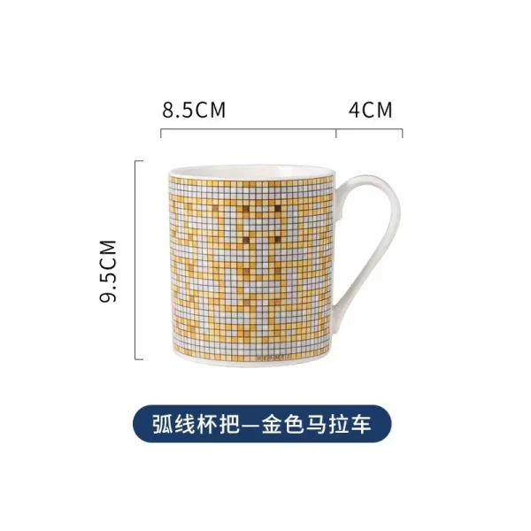 Creative Mug Men's and Women's Ceramic Cup Household Student Couple Milk Coffee Cup Large Capacity Mug 3