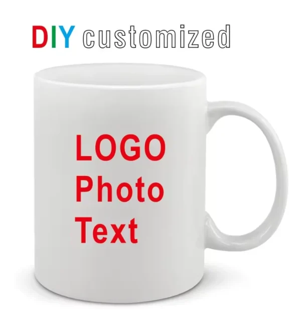 Custom Ceramic Mug Coffee  Cup Print Photo Text Couple Family Outdoor Personalized Coffee Milk Cup Creative Gift Lovely Gift 2