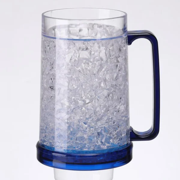 Plastic Freezer Beer Mugs Easy Operation Ice Freezer Cups for Beer Cola Beverage Juice 2