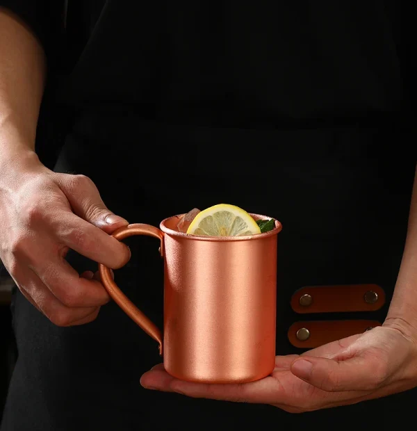 400ml 16.0oz 100% Copper Moscow Mule Mug Durable Coppery Beer Mugs Coffee Mug Milk Cup Pure Copper Cup Drinkware 2