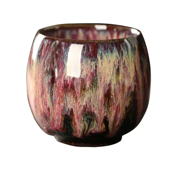 Japanese Style Tea Cup Kiln Transformation Ceramic Espresso Cup Porcelain Kung Fu Teacup Pottery Coffee Mug Wine Drinkware 2