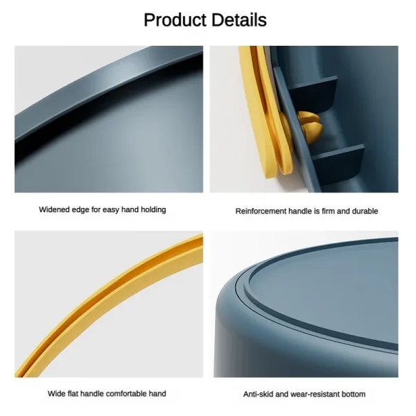 5/10L Folding Portable Bucket with Cover Car Wash Fishing Bathroom Tool Silicone Bucket Outdoor Camping Household Supplies 5