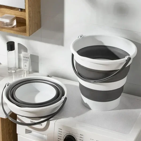 5/10/15L Folding Fishing Bucket Household Cleaning Mop Bucket Portable Bucket Outdoor Picnic Camping Collapsible Space Saving 2