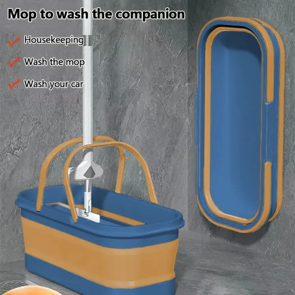 Collapsible Water Bucket Portable Folding Bucket Car Wash Basin Washing Plastic Buckets Home Cleaning Tool Foldable Mop Bucketer 2