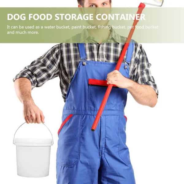 5L Plastic Pail Paint Pail Container Plastic Barrel Bucket Food Storage Bucket with Handle Gallon Buckets multiuse home fishing 2