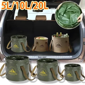 5/10/20L Collapsible Car Water Bucket Portable Foldable Sink for Camping Hiking Fishing Outdoor Activities Multipurpose Storage 1