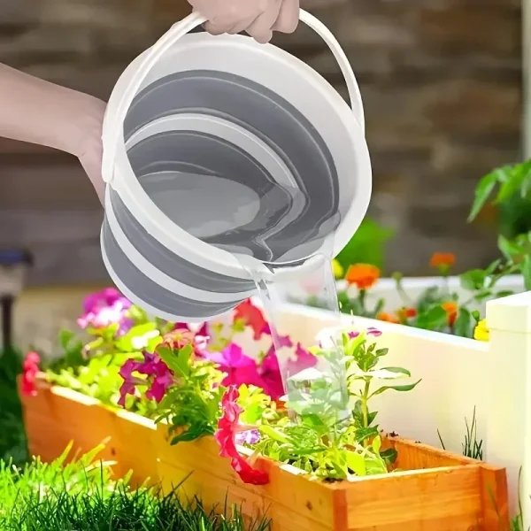 5L Portable Folding Water Bucket,car Outdoor Fishing Bucket,travel and Household Multi-purpose expandable Bucket Car Wash Bucket 3