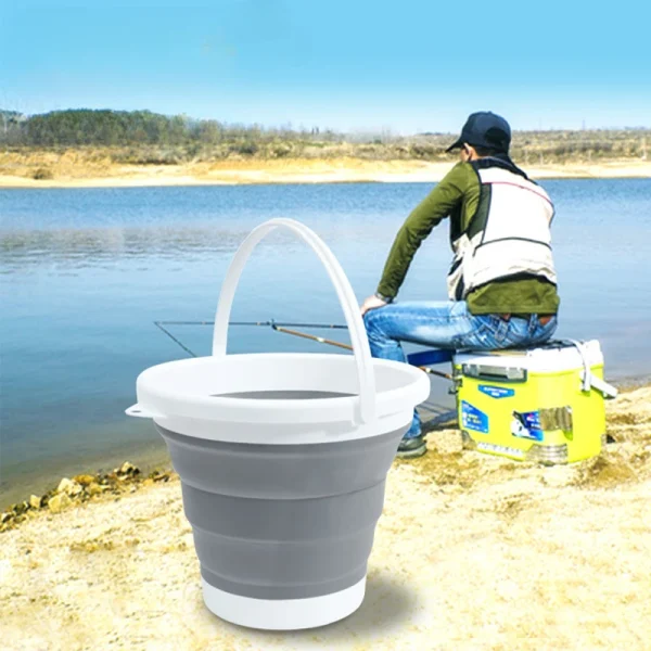 5L Portable Folding Water Bucket,car Outdoor Fishing Bucket,travel and Household Multi-purpose expandable Bucket Car Wash Bucket 6