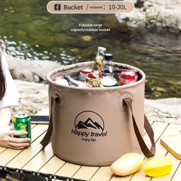Folding Camping Cube Water Bucket Foldable Collapsible Bucket Camp Supplies For Tourism Car Wash Fishing Car Camping Accessories 1
