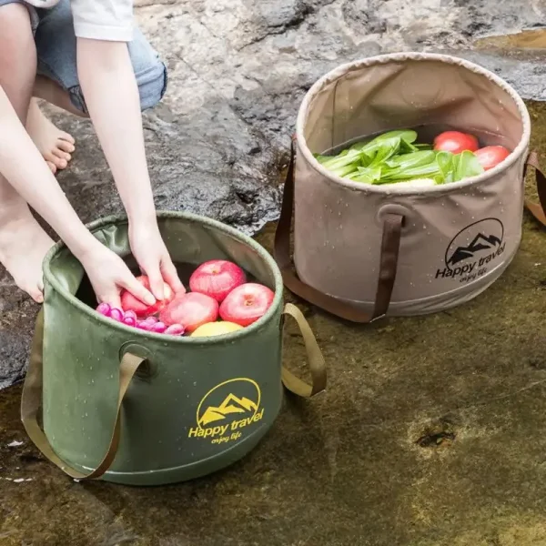 Folding Camping Cube Water Bucket Foldable Collapsible Bucket Camp Supplies For Tourism Car Wash Fishing Car Camping Accessories 5