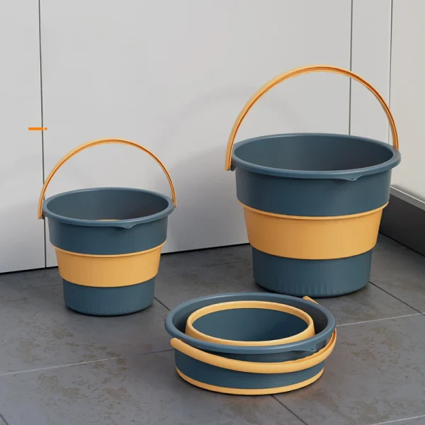 Silicone Bucket for Fishing Promotion Folding Bucket Car Wash Outdoor Fishing Supplies Square Bathroom Kitchen Camp Bucket 1
