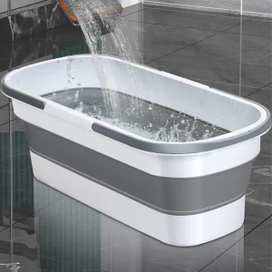 Rectangular Fishing Bucket Portable Plastic Washing Basin Collapsible Space-Saving Large Capacity for Camping Traveling Picnic 1