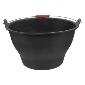 Portable Construction Grey Bucket 30x17x17.5cm Heavy Duty Rubber Cement Mixing Storage Bucket for Building Garden 1