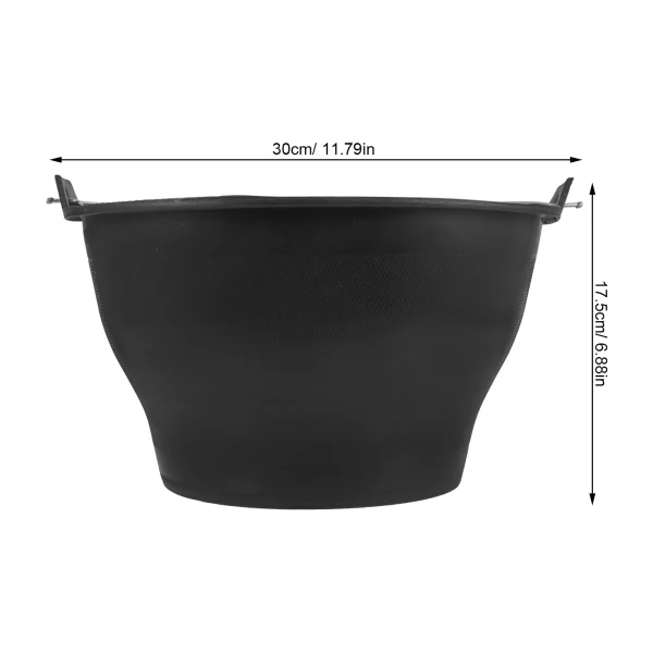 Portable Construction Grey Bucket 30x17x17.5cm Heavy Duty Rubber Cement Mixing Storage Bucket for Building Garden 2