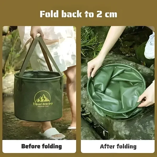5/10/20L Outdoor Multifunctional Bucket Collapsible Portable Travel Bucket Large Capacity Carrying Bucket Camping Fishing Bucket 4