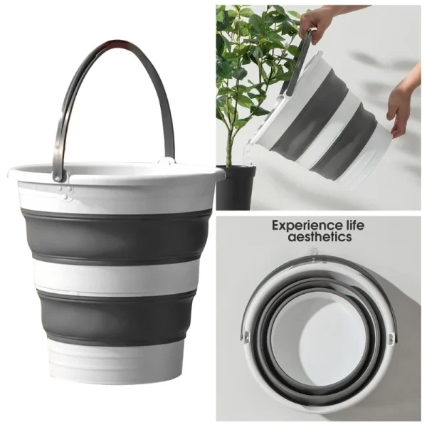 Folding Bucket Fishing Camping Washing Water Pail Outdoor Water Bucket Outdoor 2