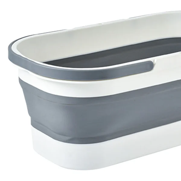 Foldable Laundry Basket with Wheel Portable Wash Bucket with Handle Space Saving for Camping Traveling Picnic 3