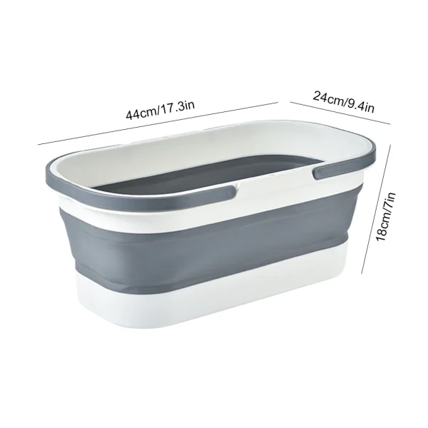 Foldable Laundry Basket with Wheel Portable Wash Bucket with Handle Space Saving for Camping Traveling Picnic 6
