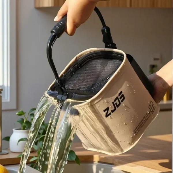 8/13L Collapsible Water Bucket with Lid Portable Foldable Storage Container Durable Multi Purpose Washing Bin for Home Use 2