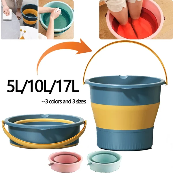 Fishing Handheld Folding Bucket Home Thickened Bathroom Portable Foot Soaking Bucket Student Dormitory Plastic Folding Bucket 1