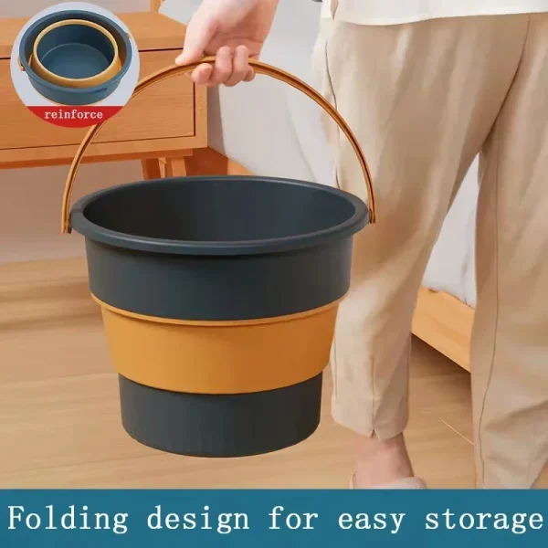 17L Folding Cube Bucket Car Wash Fishing Multifunctional Basin Silicone Collapsible Bucket Large Capacity Household Items 5