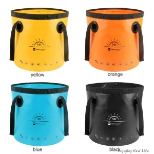 10L Portable Bucket Waterproof Water Storage Bag Multifunction Collapsible Bucket Lightweight for Travel Fishing Boating 1