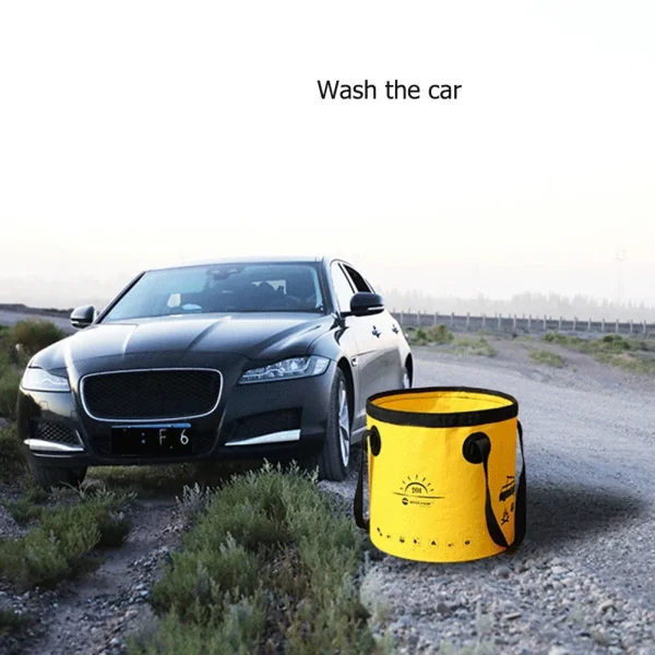 10L Portable Bucket Waterproof Water Storage Bag Multifunction Collapsible Bucket Lightweight for Travel Fishing Boating 4