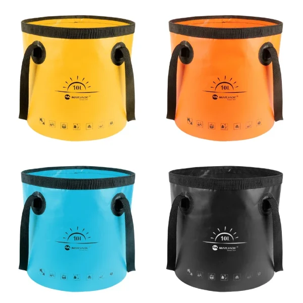 10L Portable Bucket Waterproof Water Storage Bag Multifunction Collapsible Bucket Lightweight for Travel Fishing Boating 5