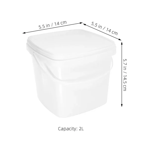 Bucket With Lid Handle Portable Multipurpose Container Home Garden Dorm Farm Storage Plastic Bucket Pail Canister 5