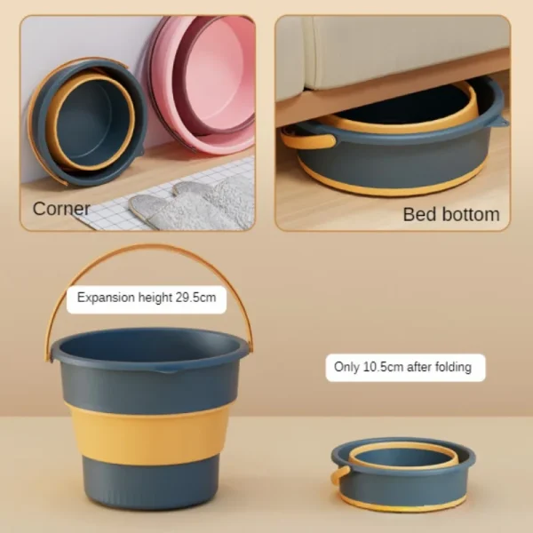 5/10L Silicone Bucket for Fishing Promotion Folding Bucket Car Wash Outdoor Fishing Supplies Square Bathroom Kitchen Camp Bucket 2