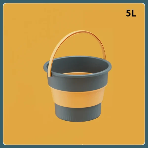 5/10L Silicone Bucket for Fishing Promotion Folding Bucket Car Wash Outdoor Fishing Supplies Square Bathroom Kitchen Camp Bucket 4