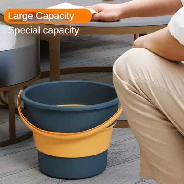 17LSilicone Bucket for Fishing Promotion Folding Bucket Car Wash Outdoor Fishing Supplies Square Bathroom Kitchen Camp Bucket 4