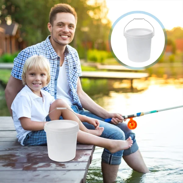 5 Gallon Bucket Small Plastic Barrel With Lid Food Grade Containers For Pet Storage Home Use Paint Pail Household Merchandises 3