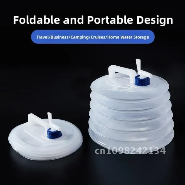 Portable Self-Driving Tour Plastic Bucket Folding Water Storage Tank for Home Car Travel Transparent with Multiple Sizes 1