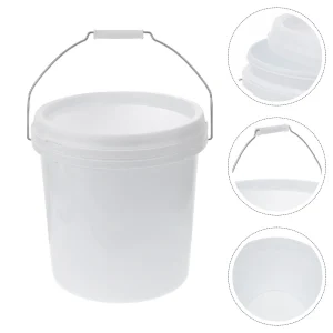 3Pcs Plastic Bucket Home Sealed Container Heavy Duty Water Paint Pet Food Storage Container With Lid Lightweight Gallon Buckets 1