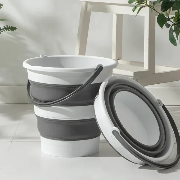 5/10/15L Portable Folding Bucket for Washing Outdoor Foldable Basin Silicone Water Bucket Camping Space Saving Car Wash Buckets 2