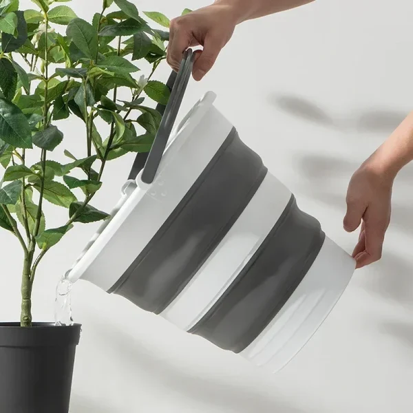 5/10/15L Portable Folding Bucket for Washing Outdoor Foldable Basin Silicone Water Bucket Camping Space Saving Car Wash Buckets 4