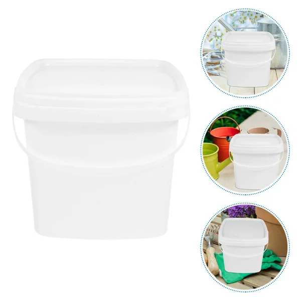Bucket Plastic Barrel With Handle Multi Functional Water Container Storage Bin Portable Plastic Pail Household 1