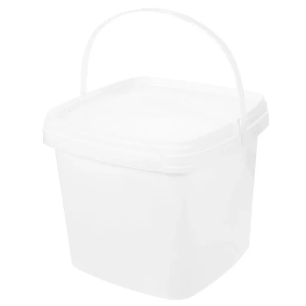 Square Plastic Bucket With Lid Handle Multipurpose Buckets Gardening Bucket Portable Bucket Household Merchandises Food Grade 1