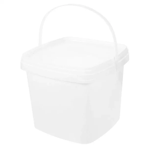 Square Plastic Bucket With Lid Handle Multipurpose Buckets Gardening Bucket Portable Bucket Household Merchandises Food Grade 3