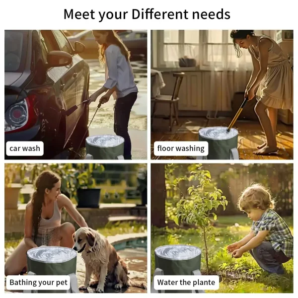 20L Outdoor Multifunctional Bucket Collapsible Portable Travel Bucket Large Capacity Carrying Bucket Camping Fishing Bucket 6