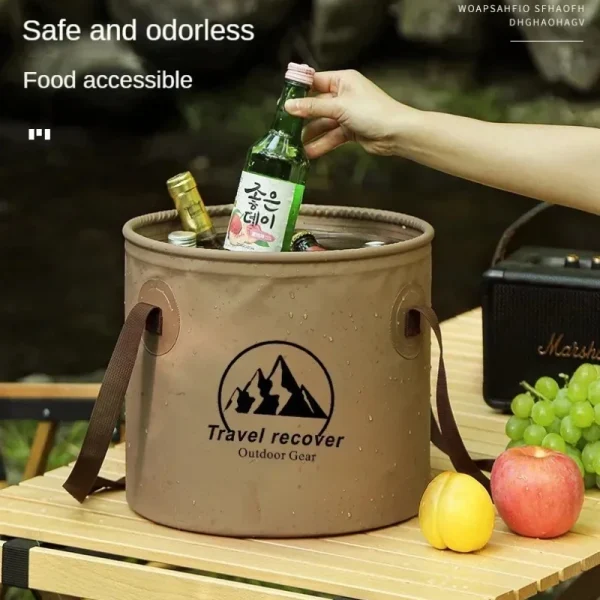 5L/10L Outdoor Multifunctional Bucket Collapsible Portable Travel Bucket Large Capacity Carrying Bucket Camping Fishing Bucket 3