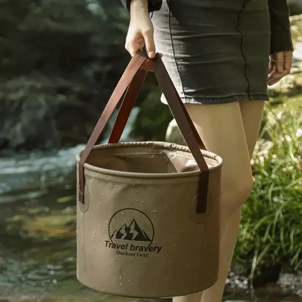 5L/10L Outdoor Multifunctional Bucket Collapsible Portable Travel Bucket Large Capacity Carrying Bucket Camping Fishing Bucket 6