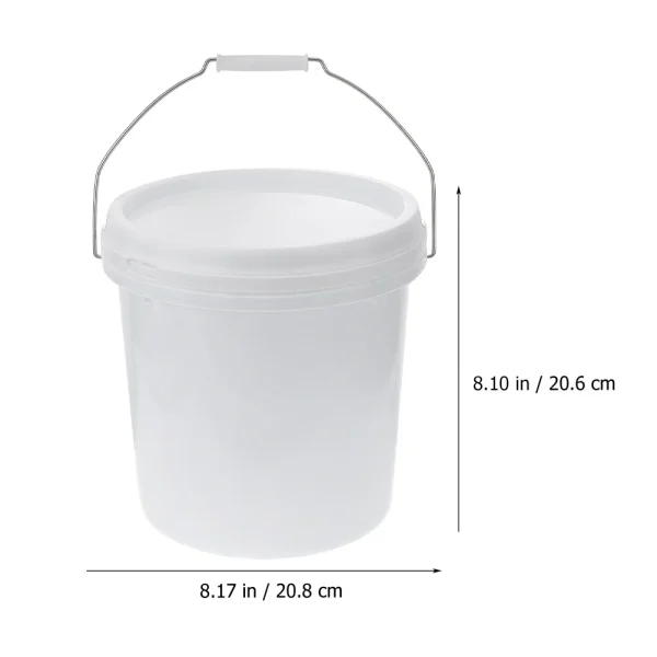 Portable Sturdy Bucket Home Sealed Container Plastic Gallon Pet Food Paint Water Small With Lid Container Household Merchandises 4