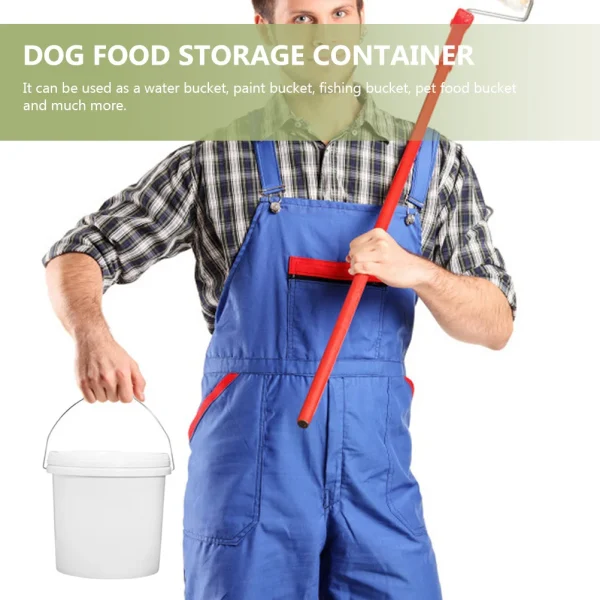 Portable Sturdy Bucket Home Sealed Container Plastic Gallon Pet Food Paint Water Small With Lid Container Household Merchandises 5