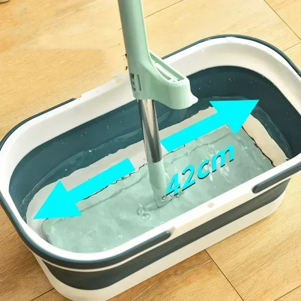 Silicone folding mop bucket,foldable laundry basket,portable for cleaning household items in fishing,camping,and picnic basins 2