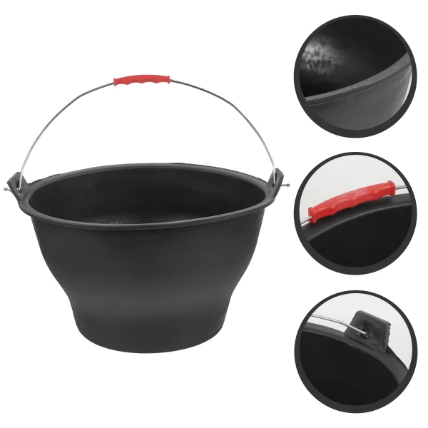 Construction Grey Bucket Flower Pot Thicken Heavy Duty Plastic Cement Buckets Mud 1