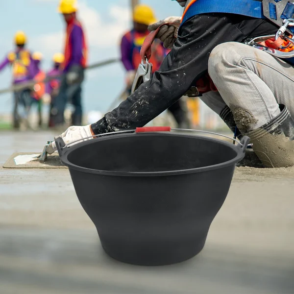 Construction Grey Bucket Flower Pot Thicken Heavy Duty Plastic Cement Buckets Mud 5